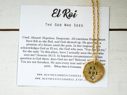 El Roi Necklace - The God Who Sees - Faith Necklace, Christian Jewelry