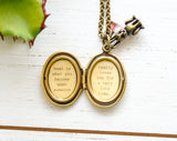 Velveteen Rabbit Inspired Womens Locket - Quote Locket - Real is what you become when someone really loves you for a very long time.