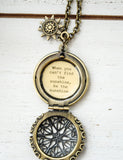 When you can't find the sunshine, be the sunshine - Quote Lockets - Encouragement Gift - Friendship Locket