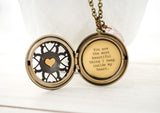 You are the most beautiful thing I keep inside my heart - Women's Locket - Quote Locket