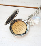 Dream higher than the stars and deeper than the oceans - Quote Locket - back to school, graduation gift