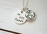 He's got the whole world in His hands - Christian Necklace, Faith Jewelry