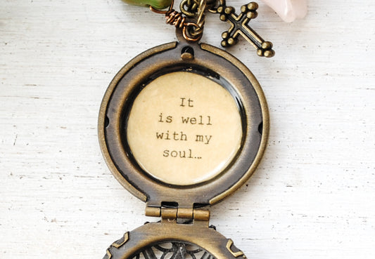 It is well with my soul locket - Faith Locket