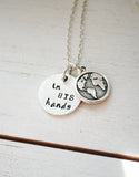 He's got the whole world in His hands - Christian Necklace, Faith Jewelry