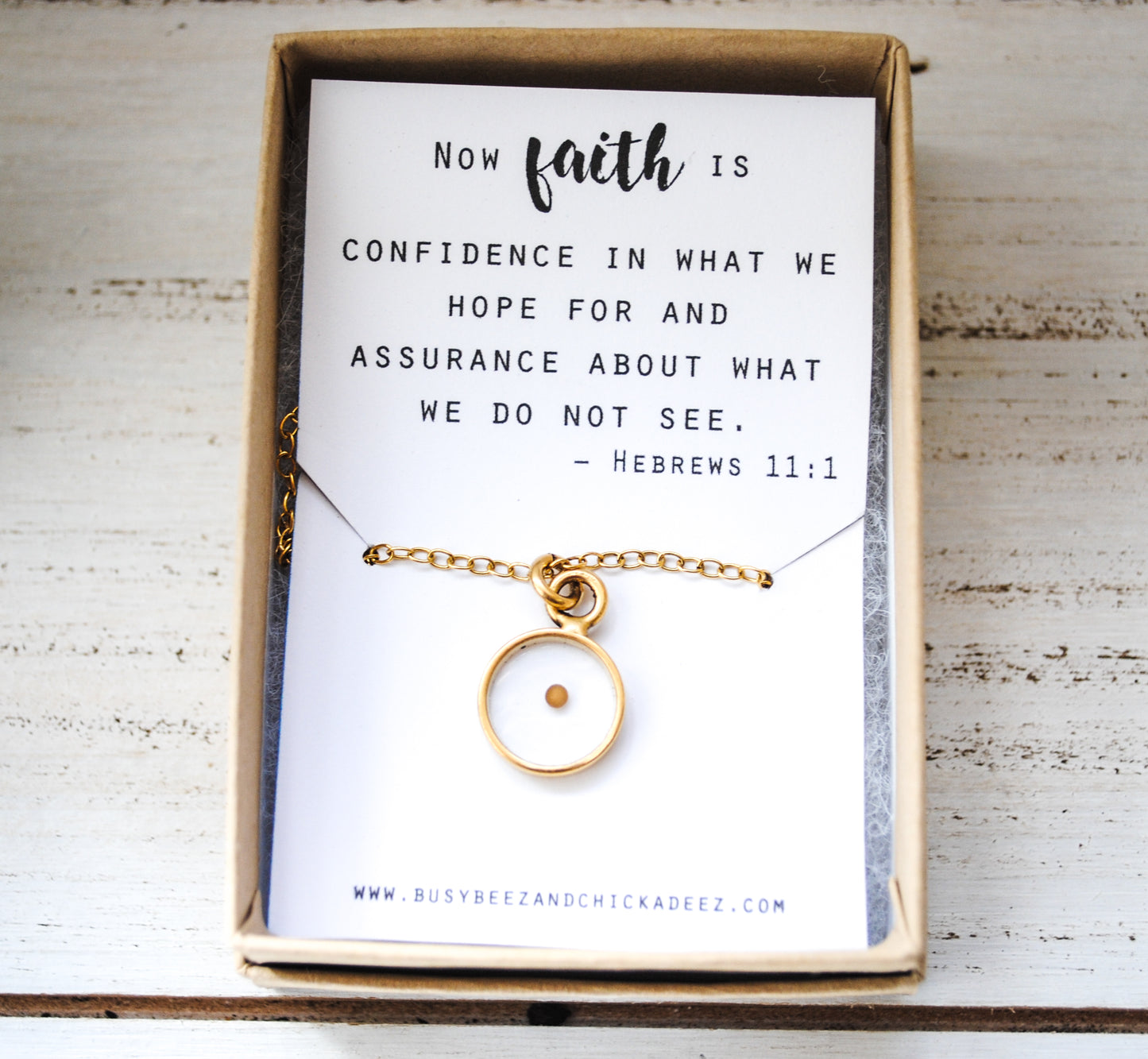 Mustard Seed Necklace - Christian Necklace, Faith Jewelry, Easter, Baptism - Gold or Silver