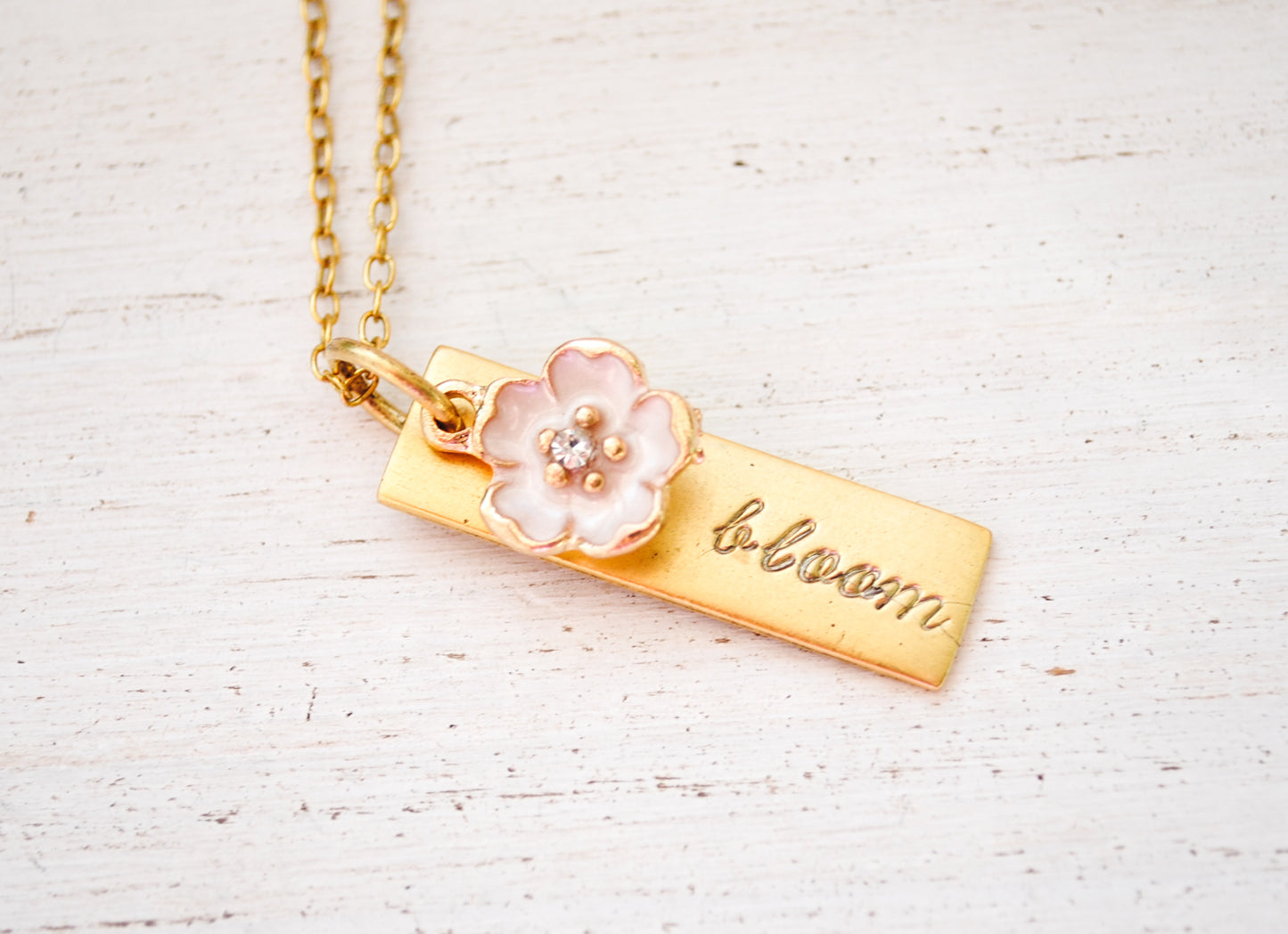 Cherry Blossom Necklace - Bloom - minimalist necklace - graduation gift, easter, daughter necklace - sakura