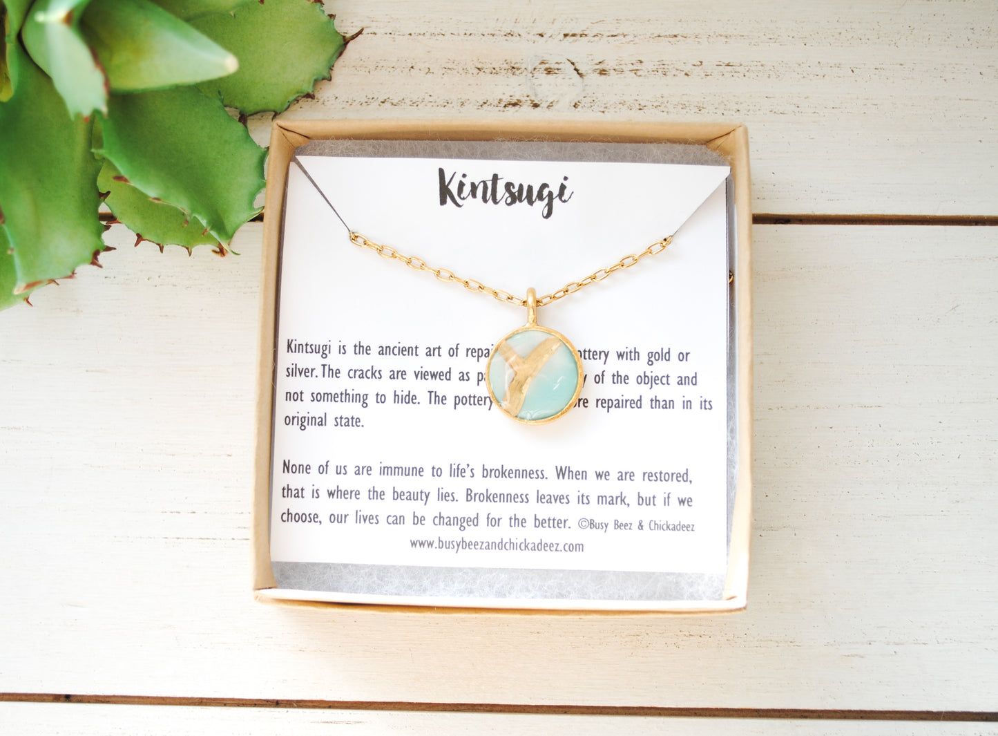 Kintsugi Inspired Pendants - Encouragement Gift - Round, Turquoise, Gold, Kintsugi Jewelry, Kintsugi Necklace