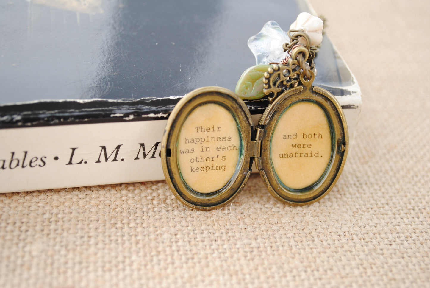 Anne of Green Gables - Women's Locket - Their happiness was in each others keeping and both were unafraid - Anne and Gilbert Wedding Locket