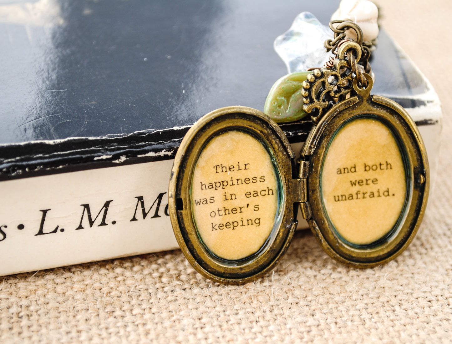 Anne of Green Gables - Women's Locket - Their happiness was in each others keeping and both were unafraid - Anne and Gilbert Wedding Locket