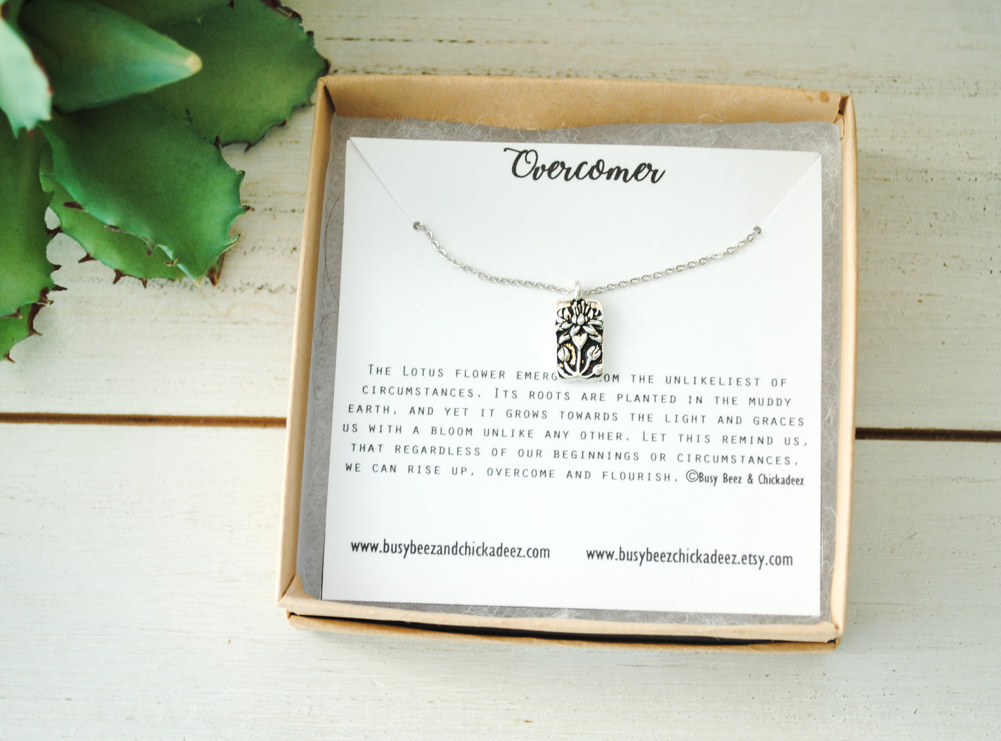 Lotus Flower Necklace - Overcomer