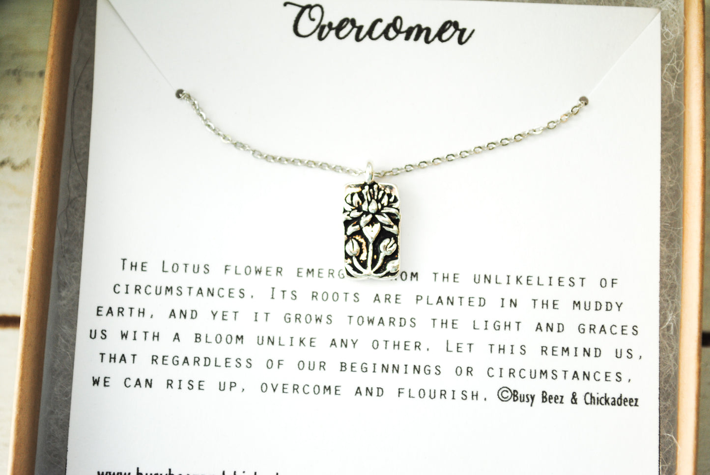 Lotus Flower Necklace - Overcomer