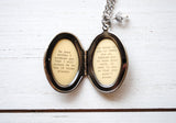 As your mother I promise you that I will always be in one of three places - Quote Locket, Daughter Locket, Leaving Home, Back to school