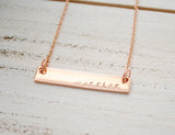 Breast Cancer Necklace - Warrior - Rose Gold - Hand Stamped Necklace - Breast Cancer Survior Fighter