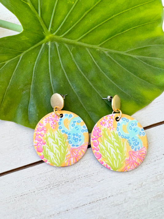 Hand Painted Octopus Earrings