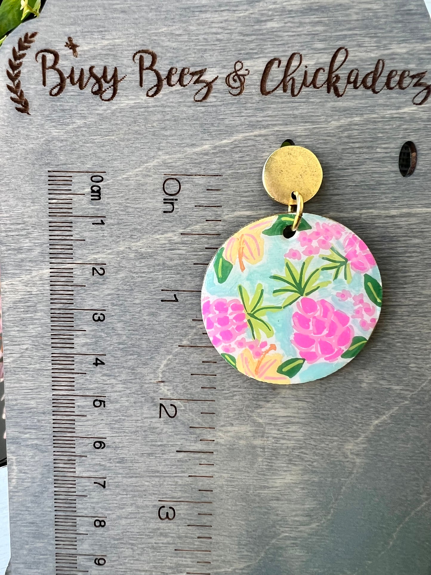 Hand Painted Pineapple Earrings