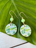 Hand Painted Later Gater Earrings