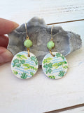 Hand Painted Later Gater Earrings