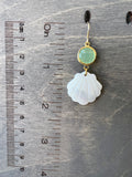 Carved Mother of Pearl Seashell Earrings