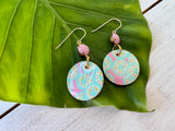 Hand Painted Sand Dollar Earrings