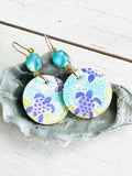 Hand Painted Sea Turtle Earrings