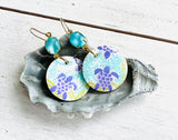 Hand Painted Sea Turtle Earrings