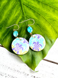 Hand Painted Sea Turtle Earrings