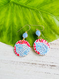 Hand Painted Coral Earrings