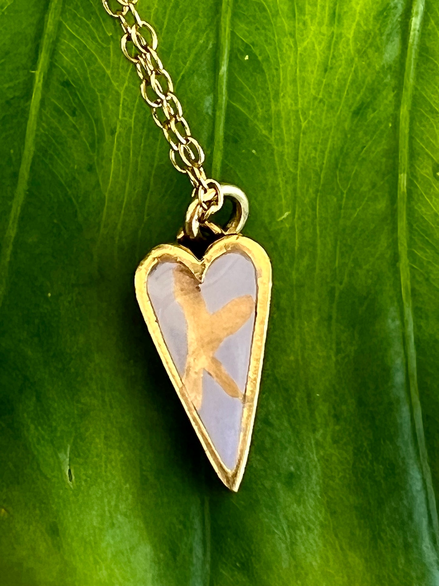 Kintsugi Inspired Pendants - Encouragement Gift - Kintsugi Heart Necklace, Gold