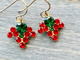 Merry and Bright Vintage Rhinestone Earrings