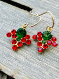 Merry and Bright Vintage Rhinestone Earrings