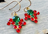 Merry and Bright Vintage Rhinestone Earrings