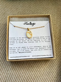 Kintsugi Inspired Pendants - Encouragement Gift - Kintsugi Oval Necklace, White, Gold