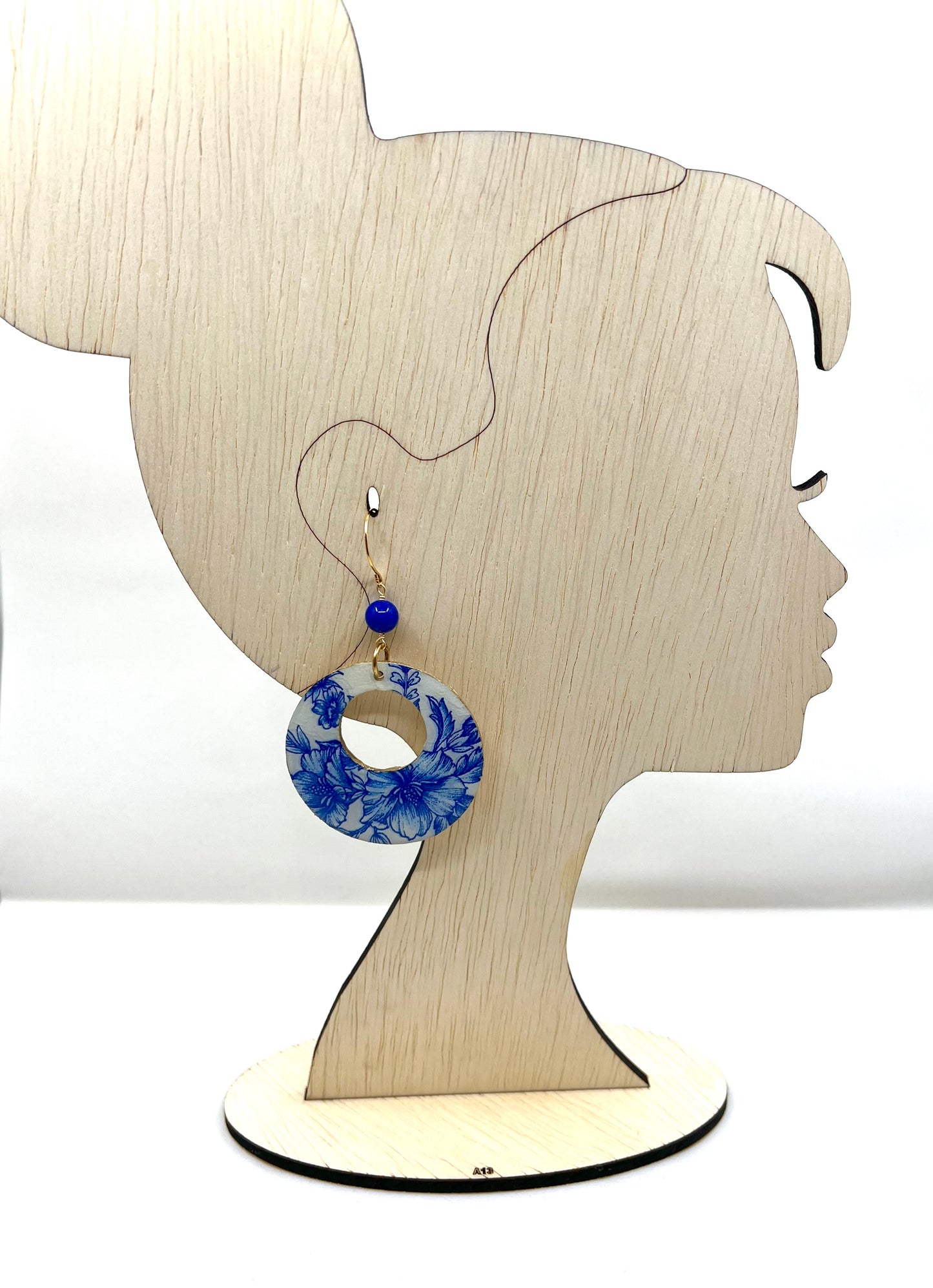 Blue and White Chinoiserie Earrings