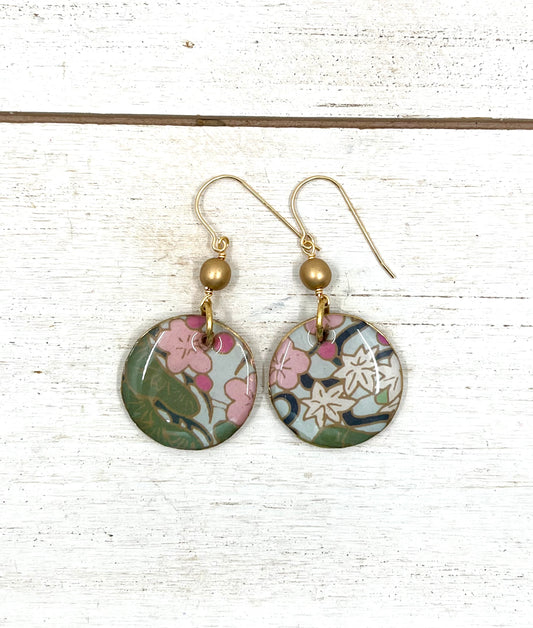 Floral Print Earrings